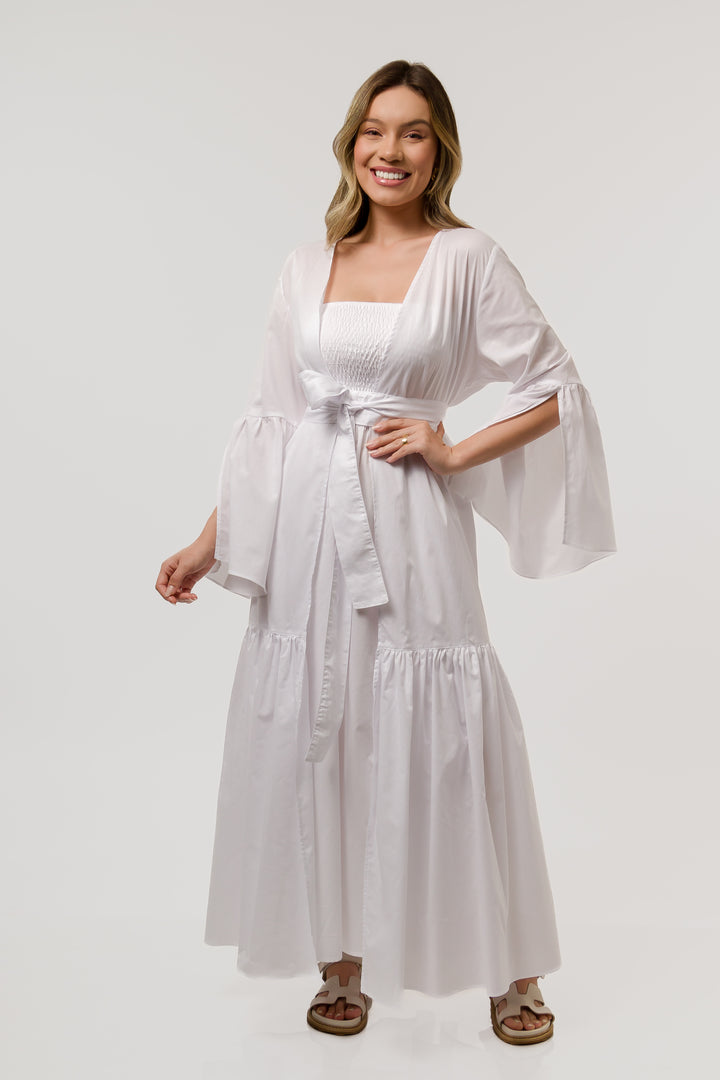White and Blue Protection Kimono