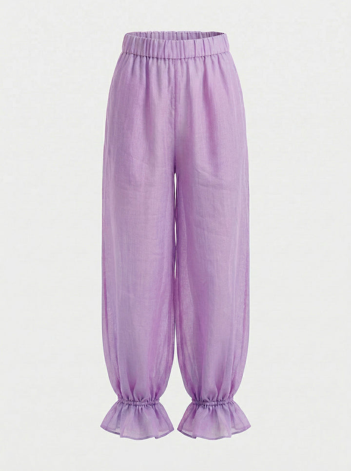 Calça Aladim Flora Rami Lilás