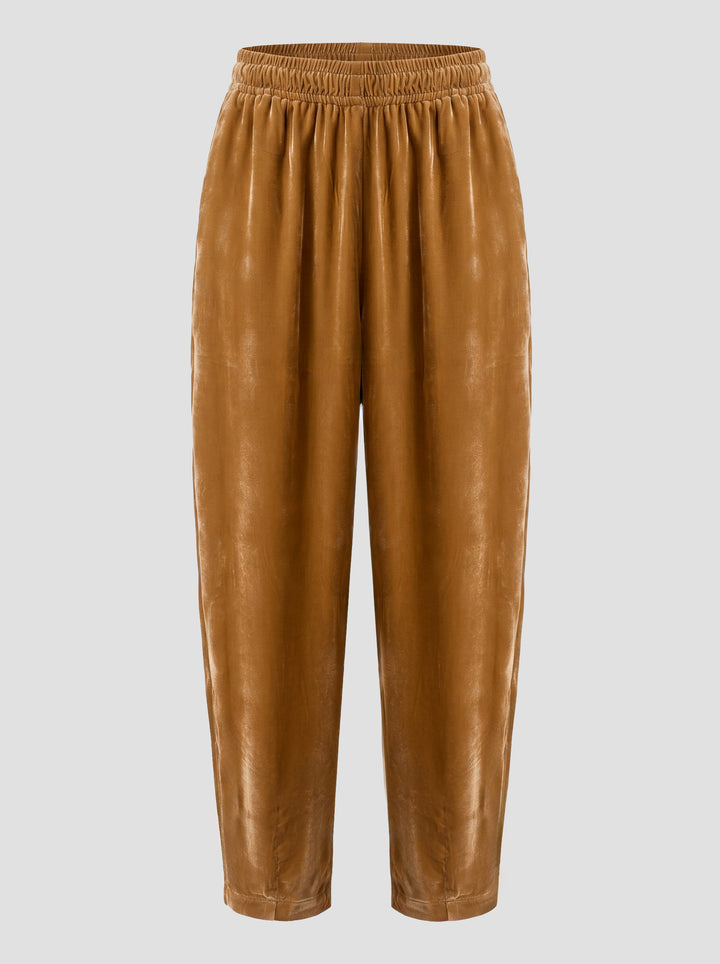 Calça Slouchy Antonella Veludo Caramelo