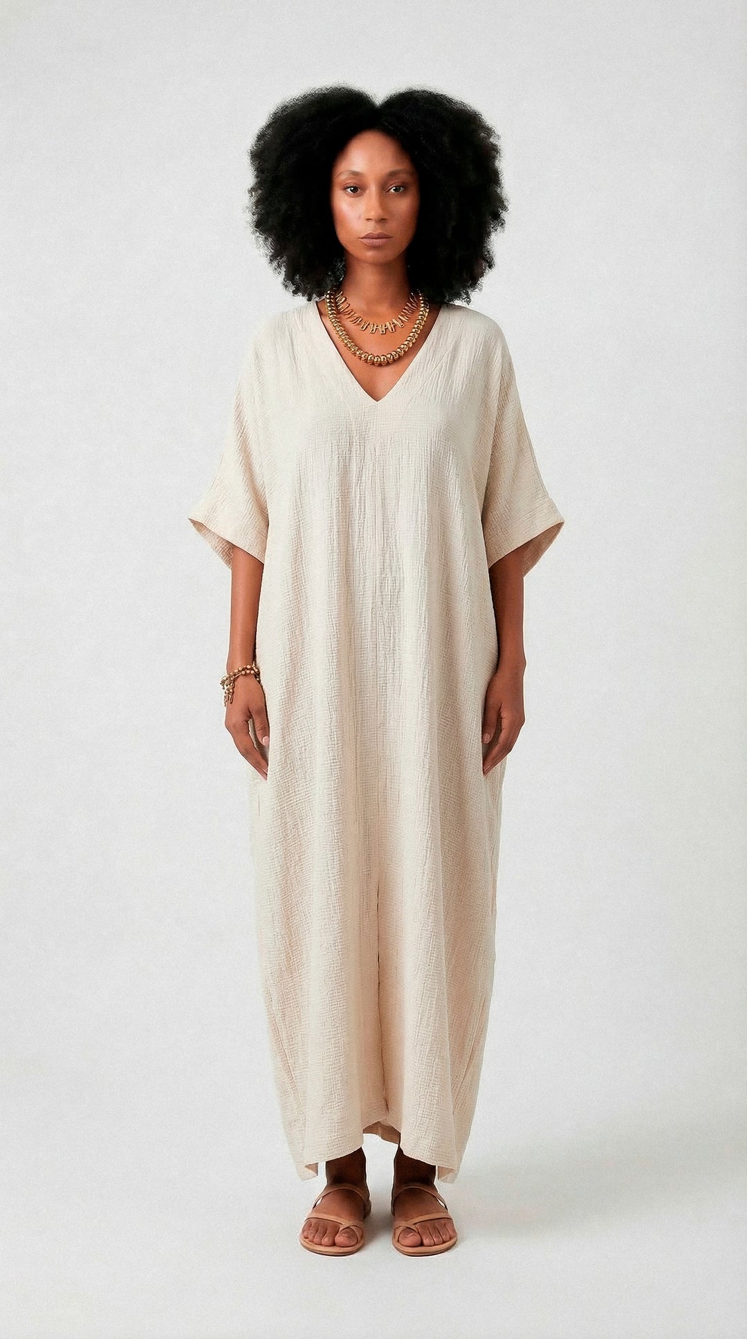 Kaftan Longo Falésias Off White