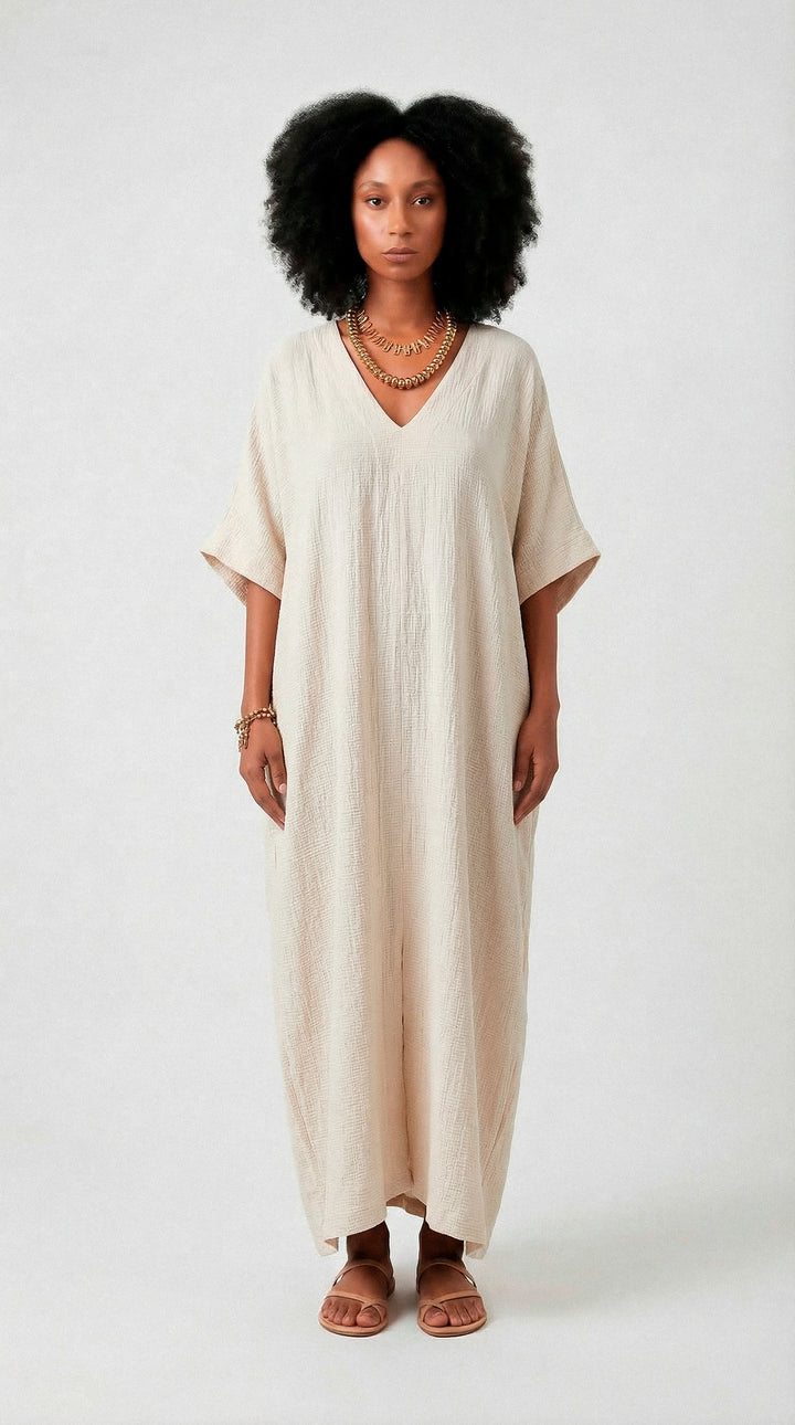 Kaftan Longo Falésias Off White