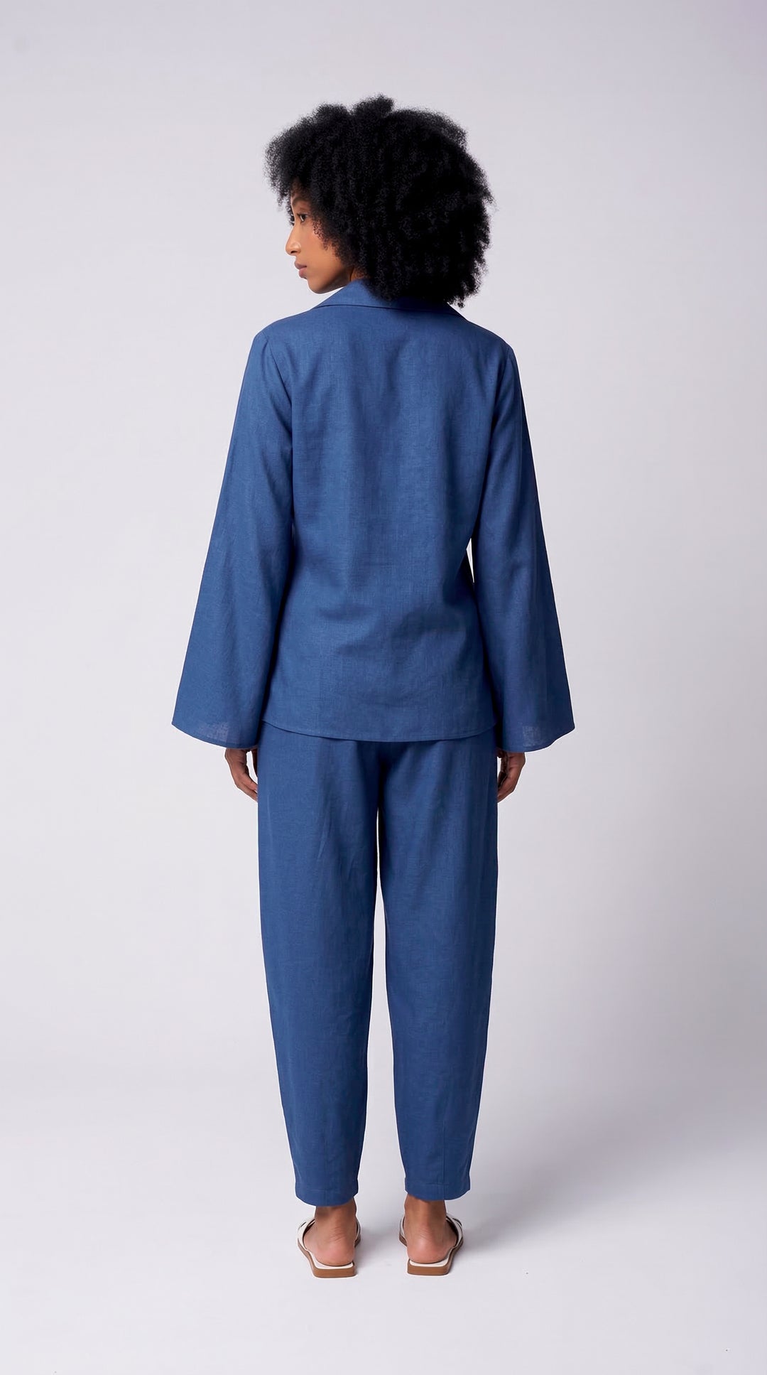 Calça Slouchy Cotidiano Azul Índigo