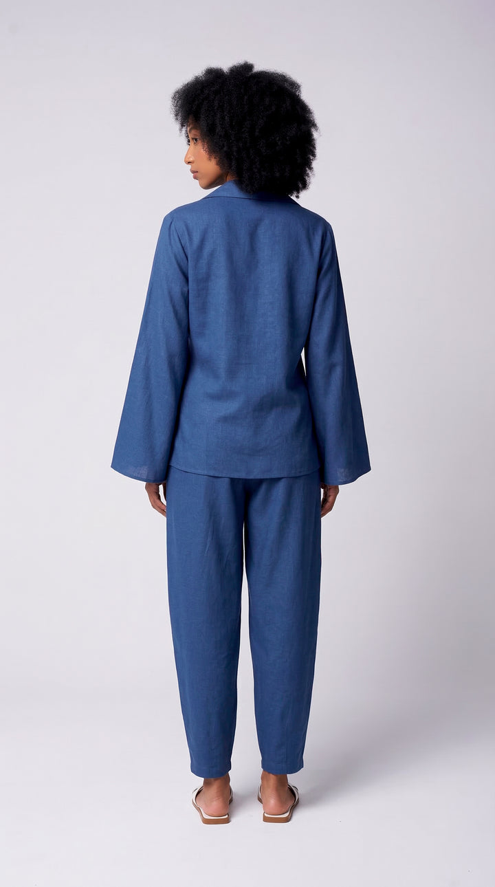 Calça Slouchy Cotidiano Azul Índigo