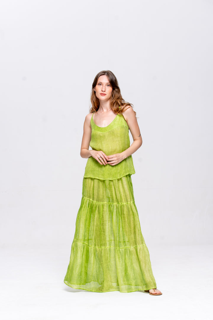 Regata Brigite Gaze de Linho Verde