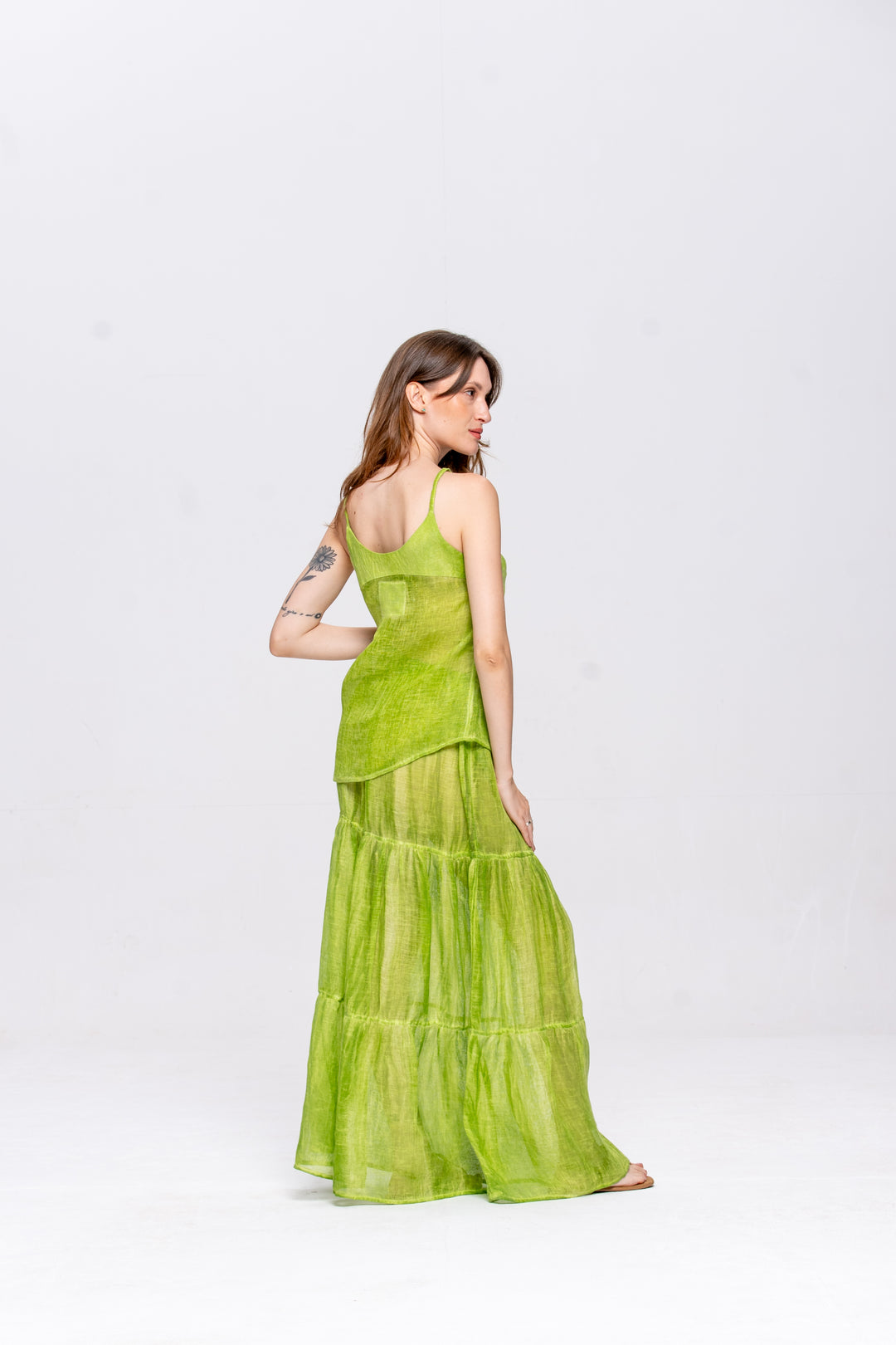 Regata Brigite Gaze de Linho Verde