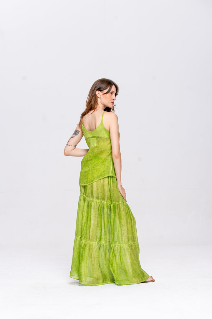 Regata Brigite Gaze de Linho Verde