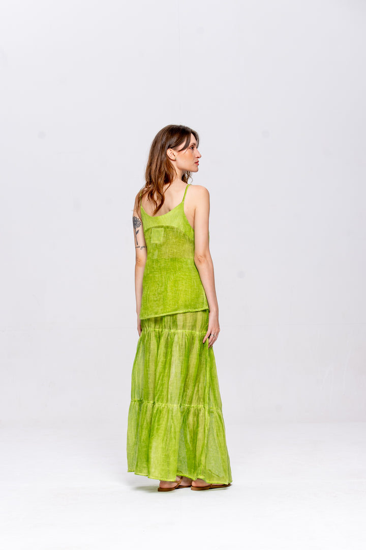 Regata Brigite Gaze de Linho Verde