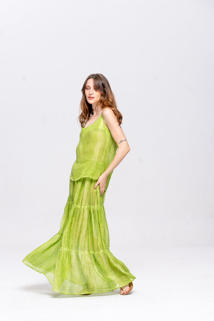 Regata Brigite Gaze de Linho Verde