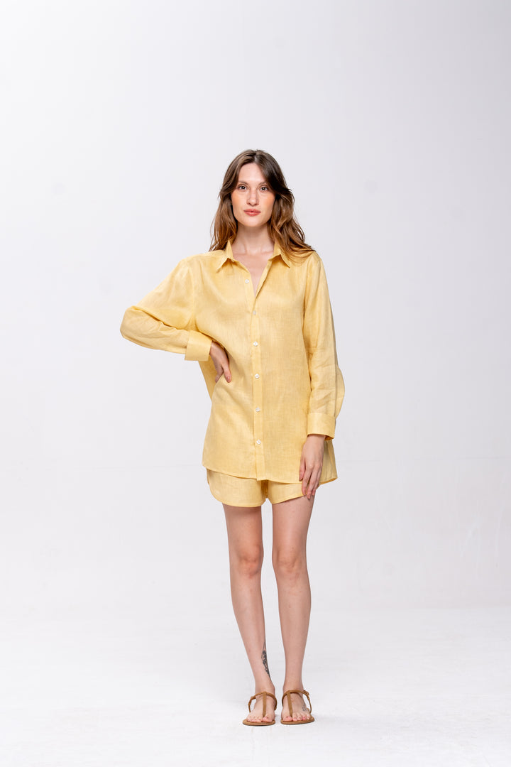 Camisa Oceano Linho Bordado Sardinha
