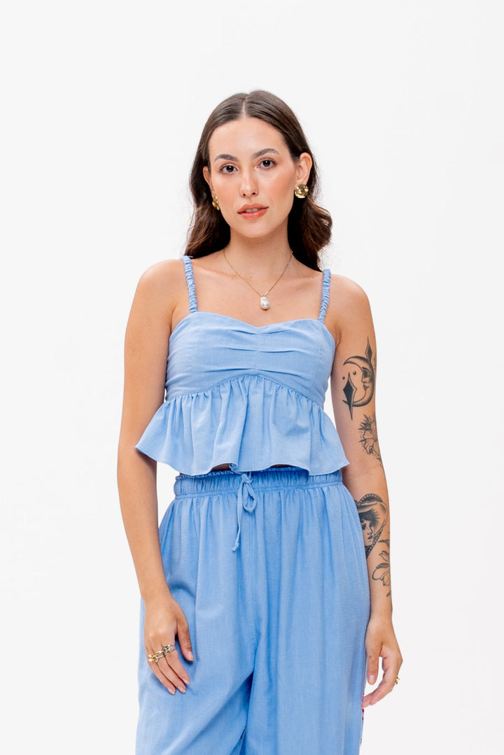Cropped Maré Alta Azul