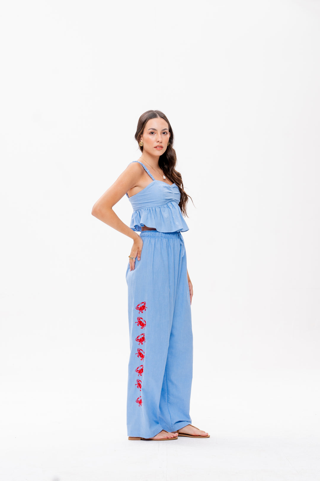 Cropped Maré Alta Azul