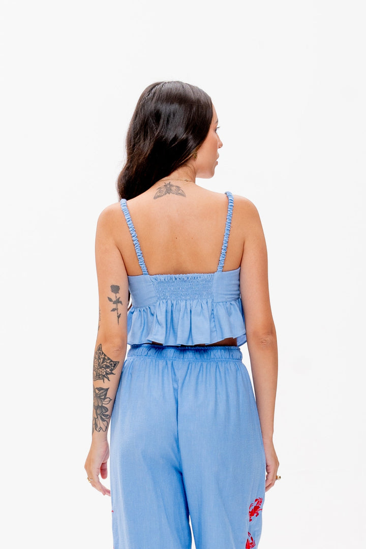Cropped Maré Alta Azul