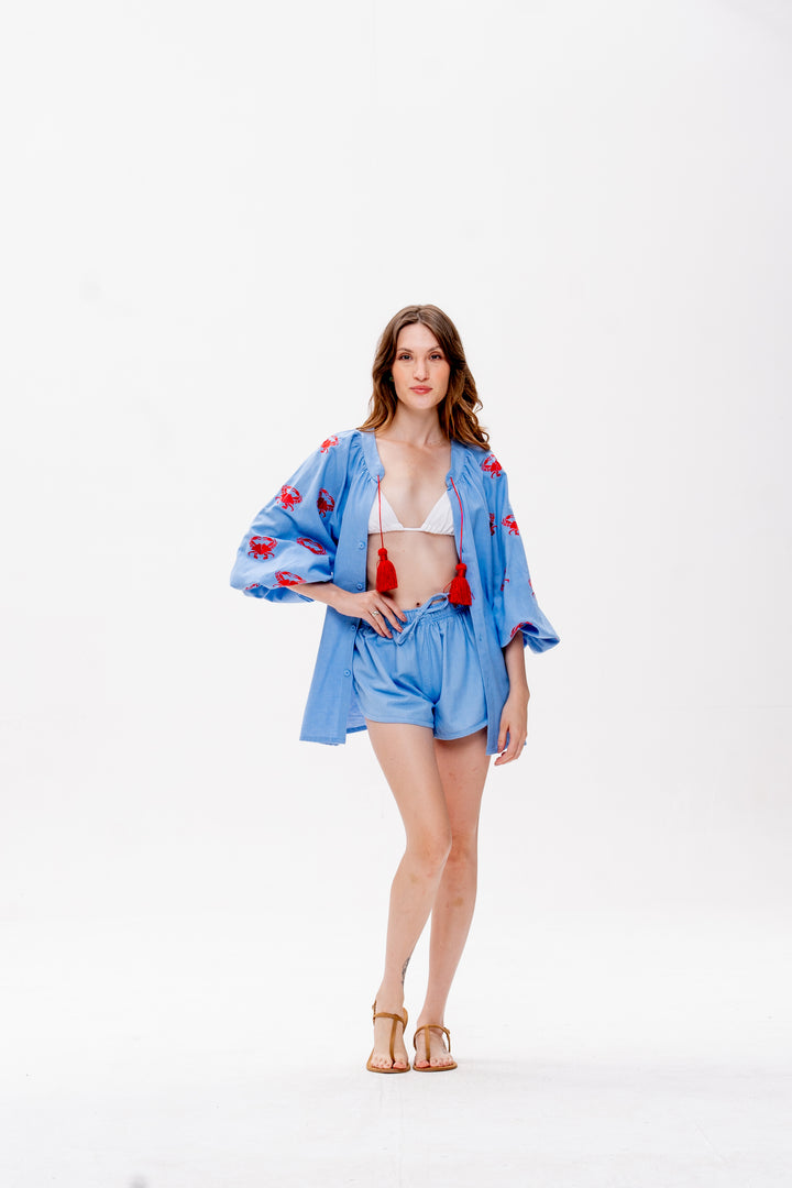 Shorts Boxer Maré Alta Azul