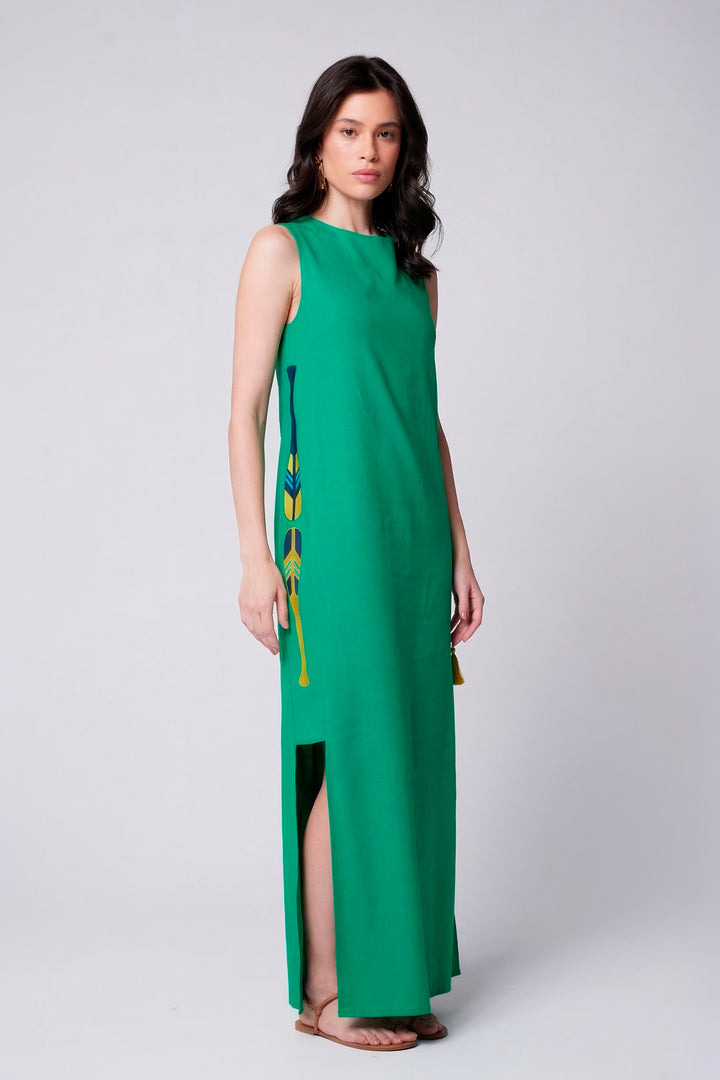 Vestido Remo Cotidiano Verde