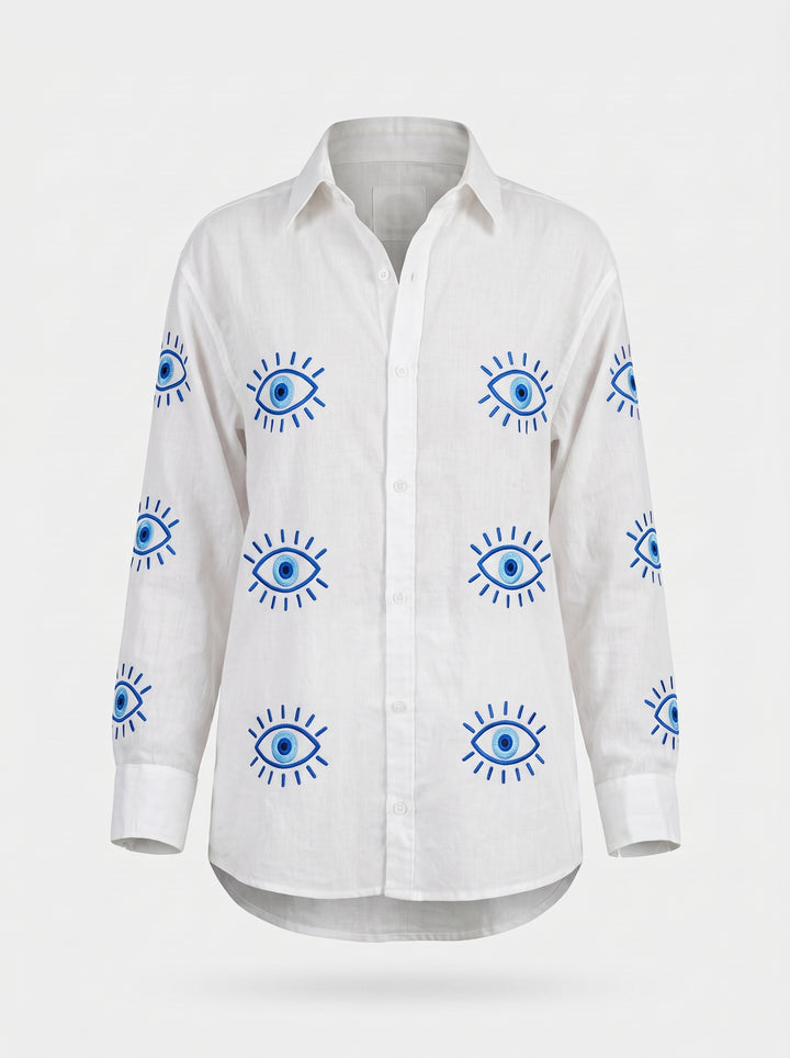 Camisa Proteção Branco com Azul