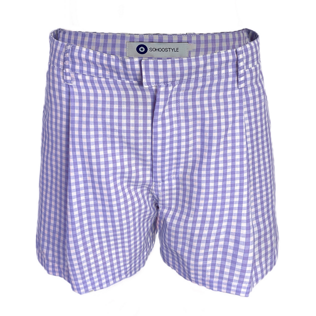 Shorts Vichy Lilás