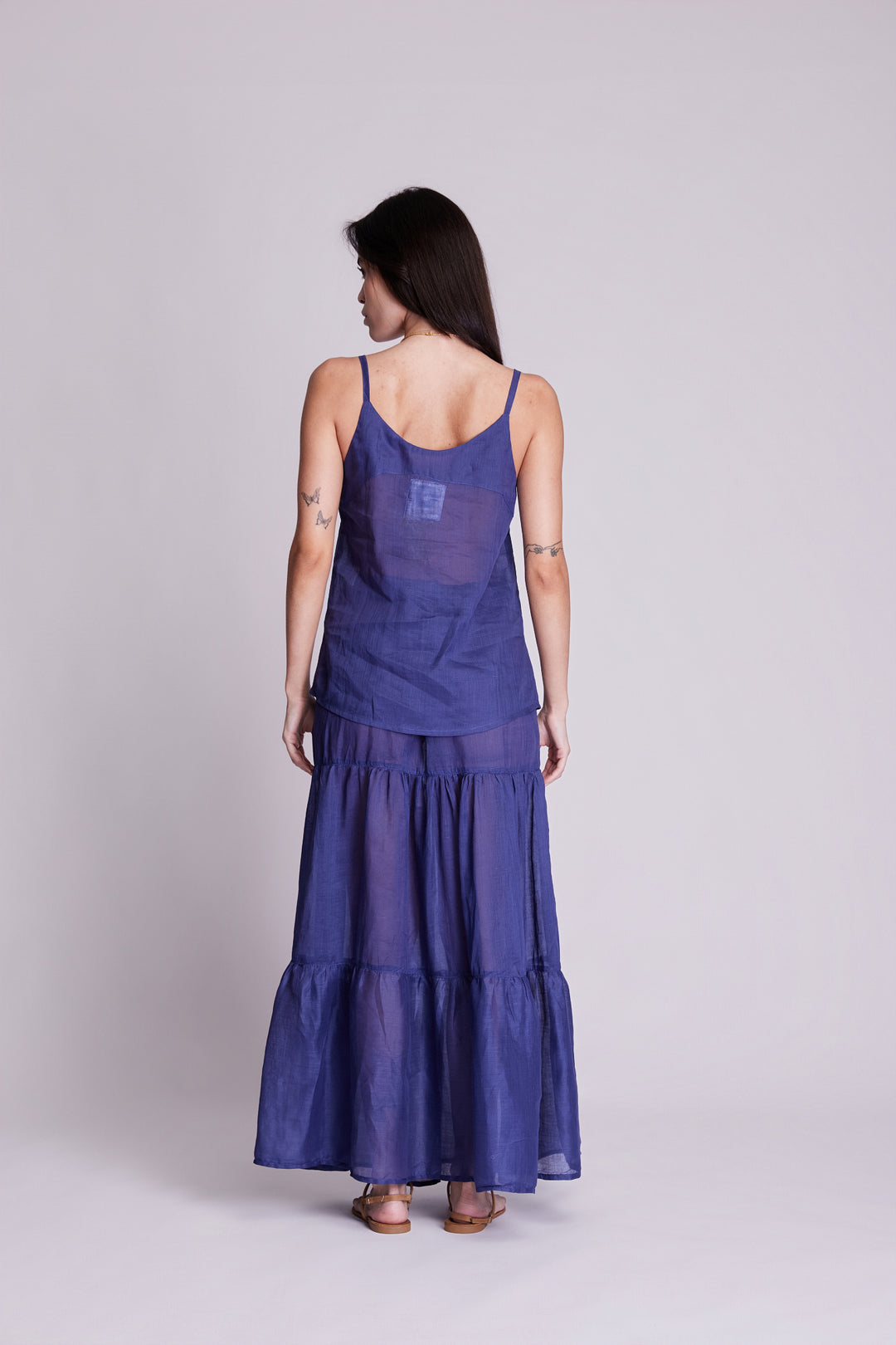 Brigite Green Linen Gauze Skirt