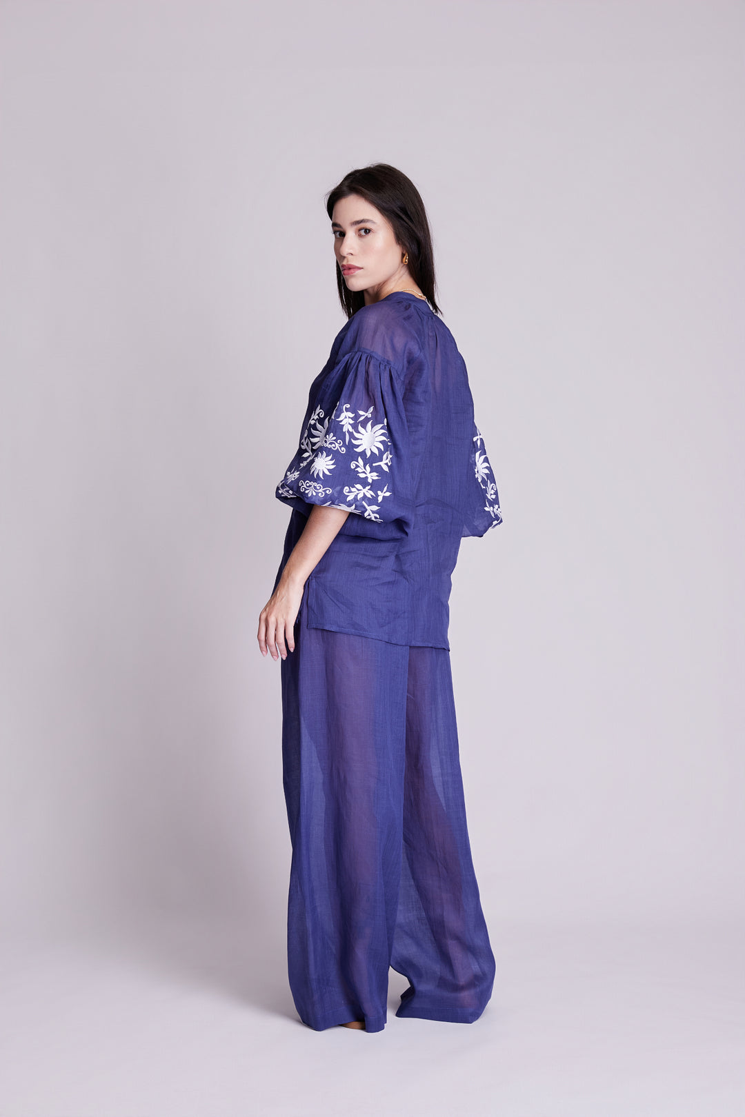 Calça Afrodity Rami Azul Marinho