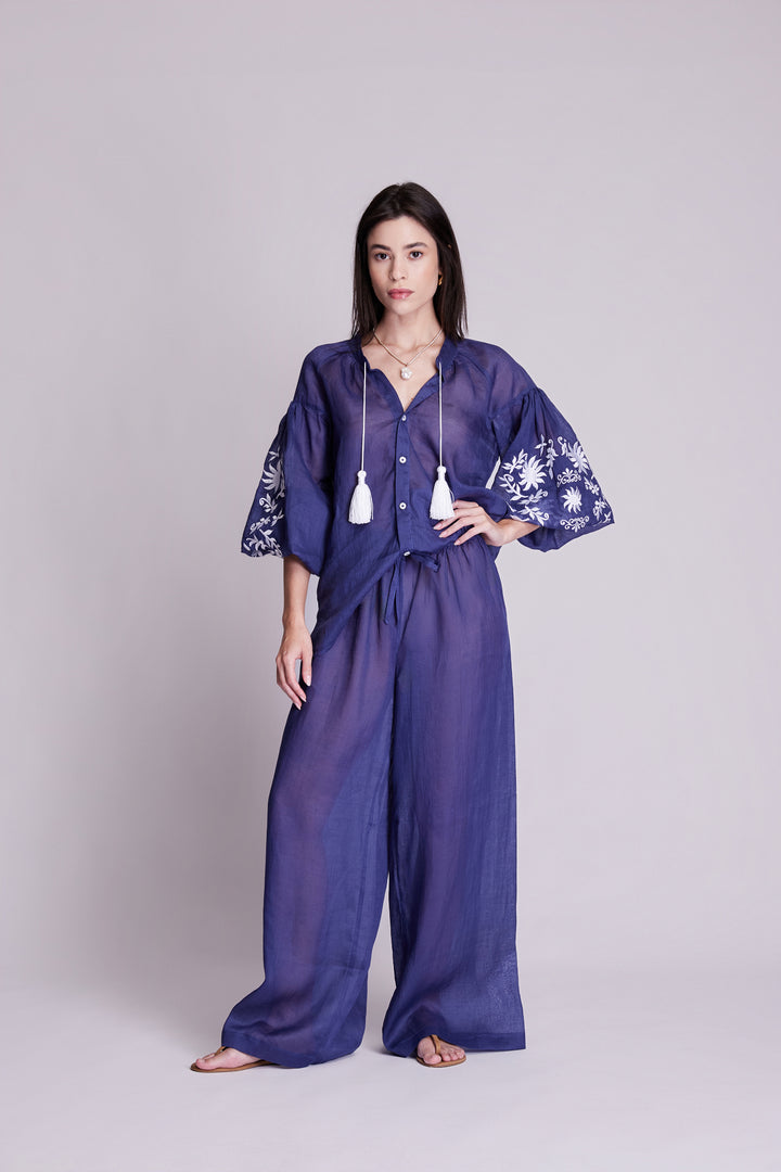 Calça Afrodity Rami Azul Marinho