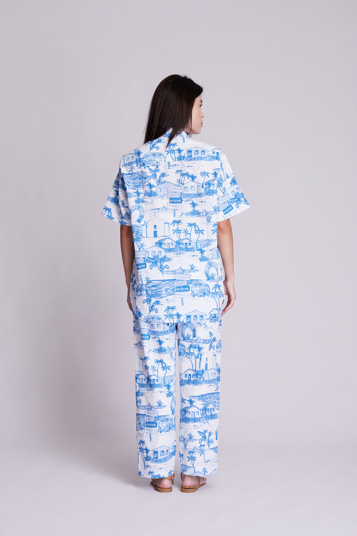 Camisa Trancoso Azul Caribe