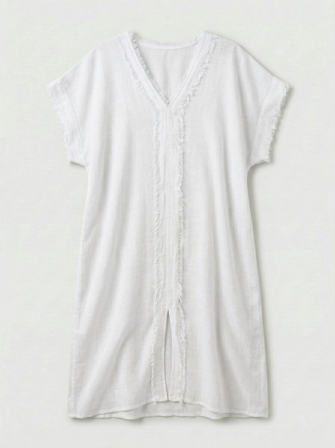 Kaftan Gaia Gaze de Linho Branco
