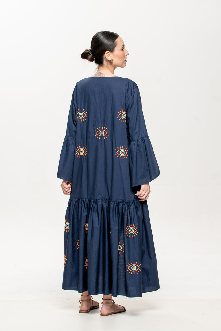 Kimono Proteção Azul Marinho com Laranja