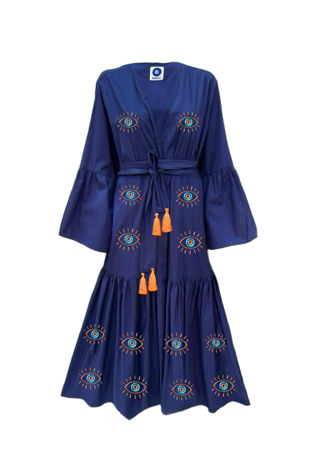 Kimono Proteção Azul Marinho com Laranja