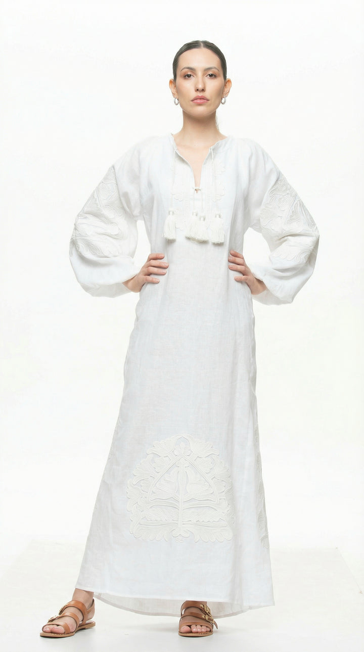 Osiris Dress White with Navy Blue