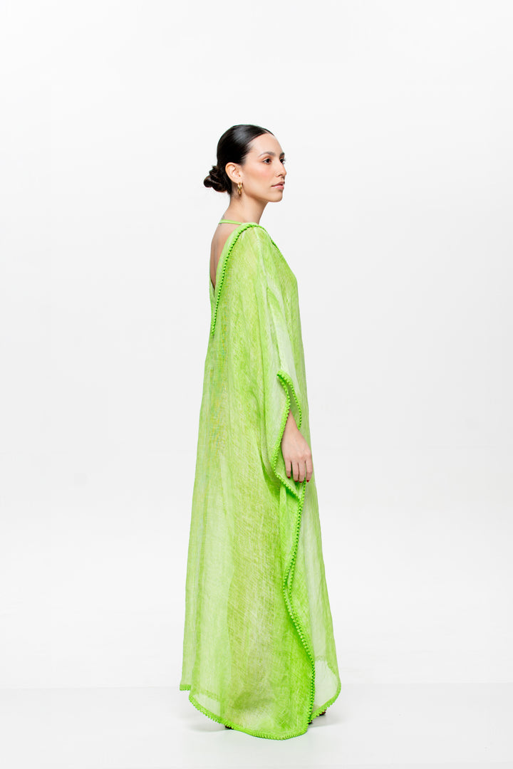 Kaftan Trancoso Longo Maçã Verde