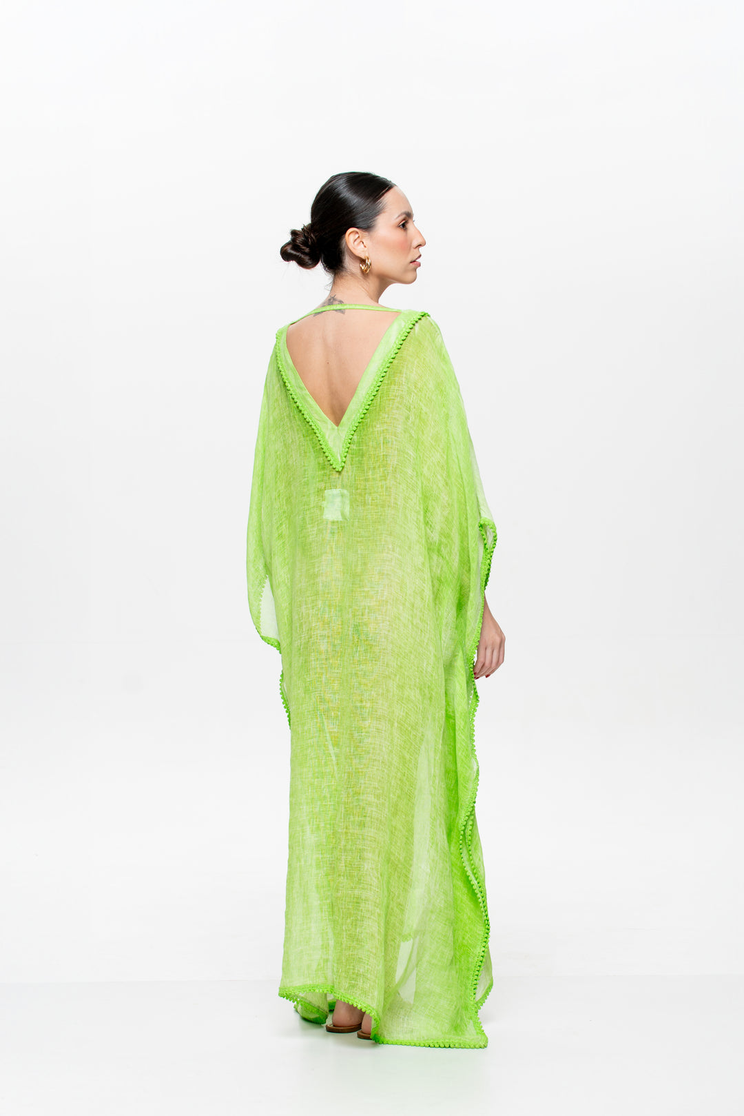 Kaftan Trancoso Longo Maçã Verde