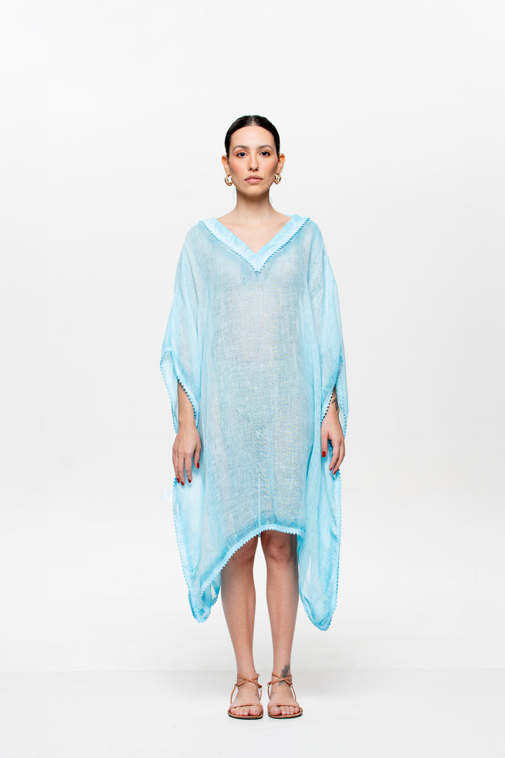 Kaftan Trancoso Azul Claro