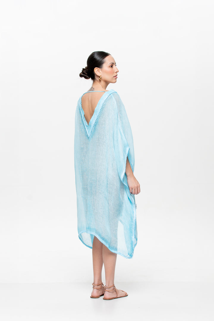 Kaftan Trancoso Azul Claro