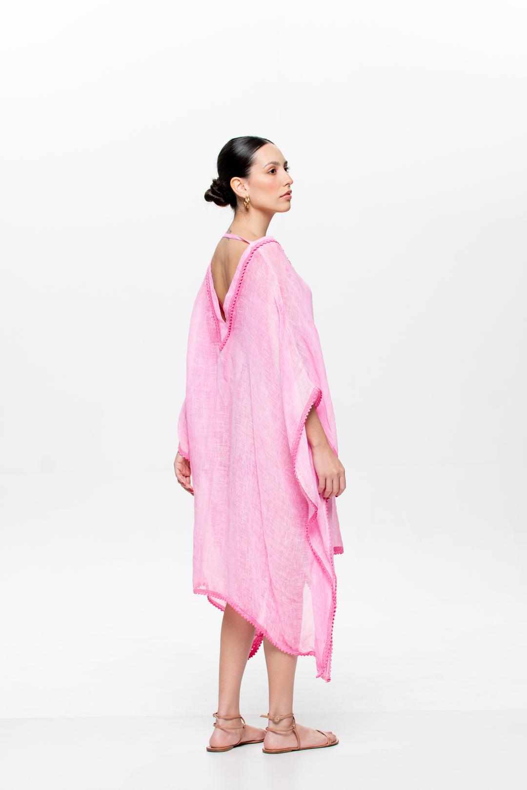 Kaftan Trancoso Rosa Chiclete