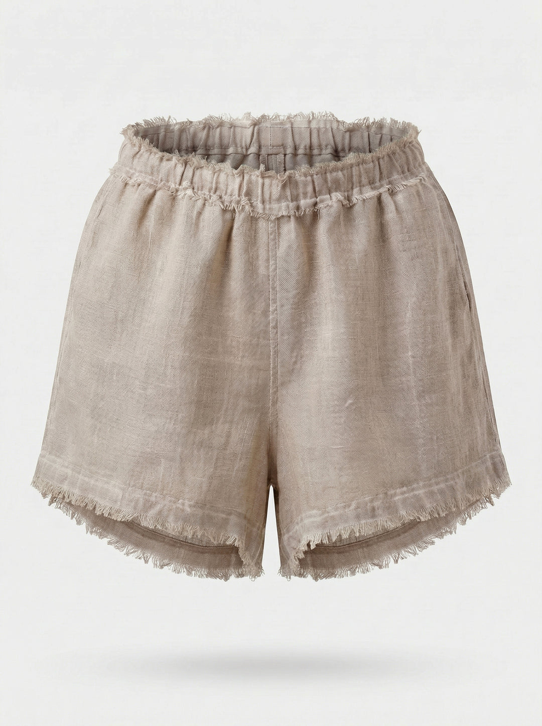 Shorts Gaia Gaze de Linho Bege