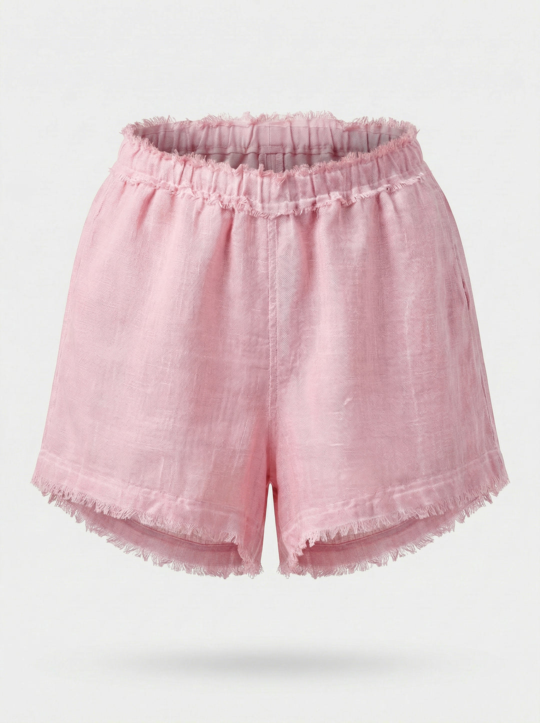Shorts Gaia Gaze de Linho Rosa Claro