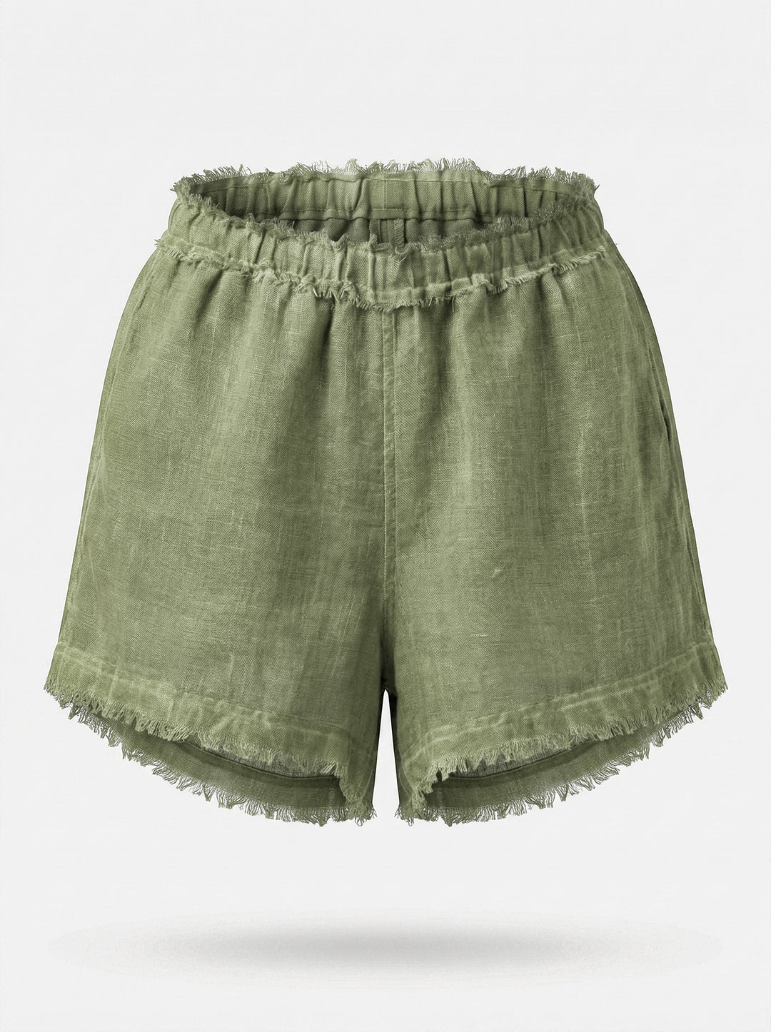 Shorts Gaia Gaze de Linho Verde Oliva