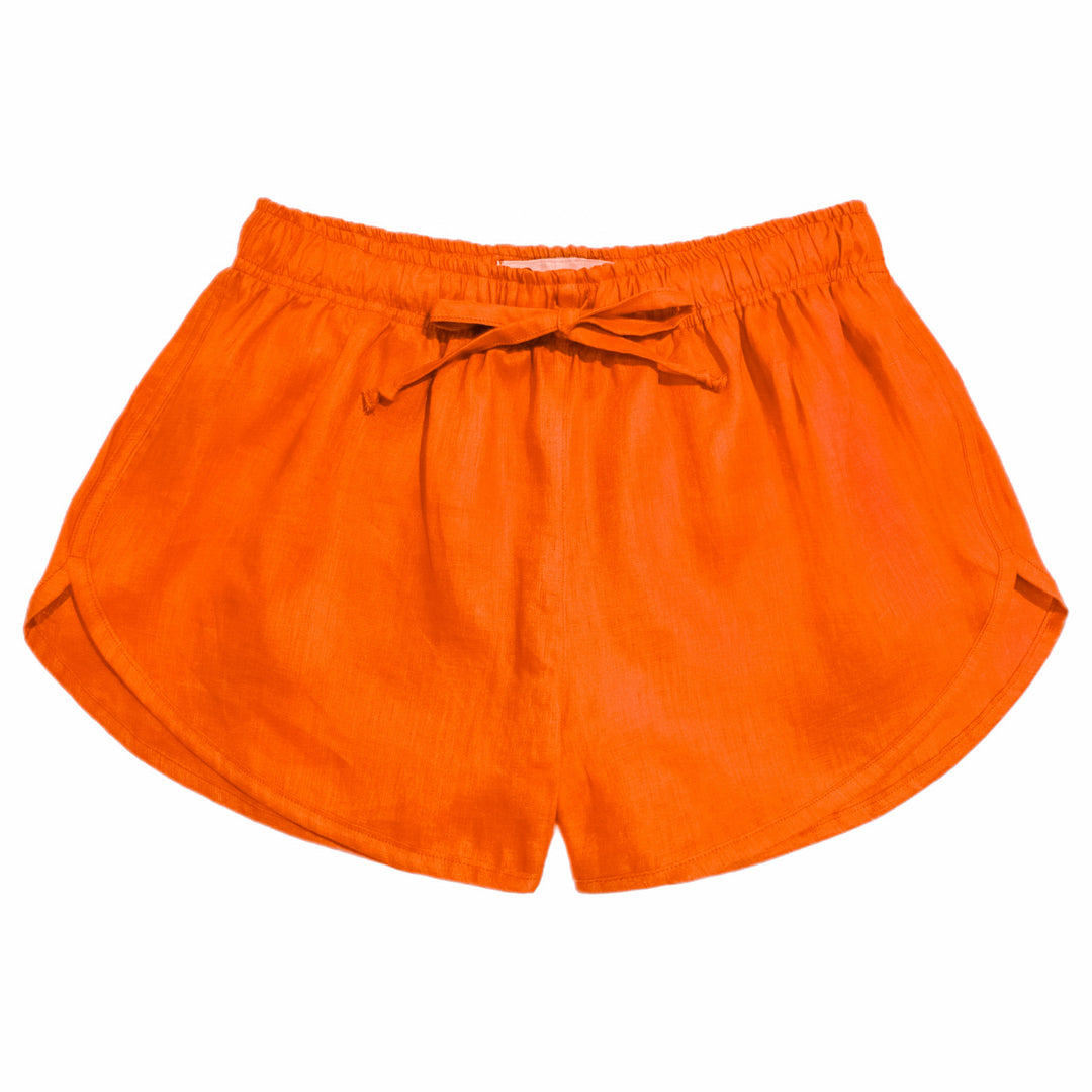 Shorts Boxer Sohoo Linho Laranja