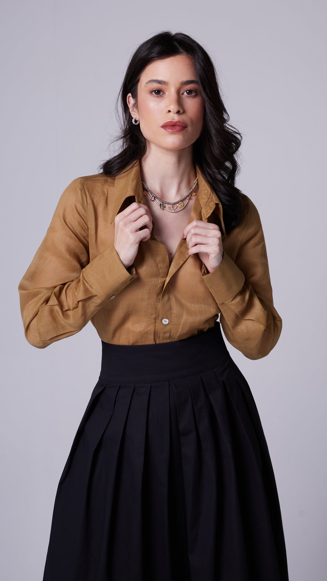 Camisa Quitéria Rami Dourado