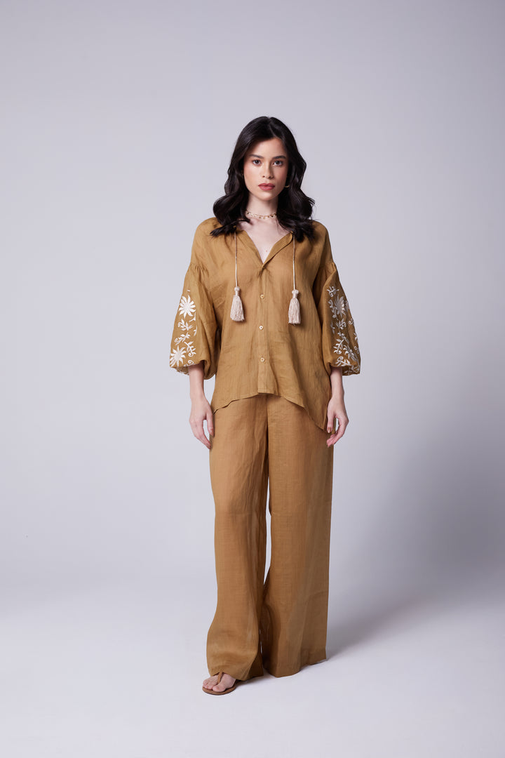 Calça Afrodity Rami Dourado