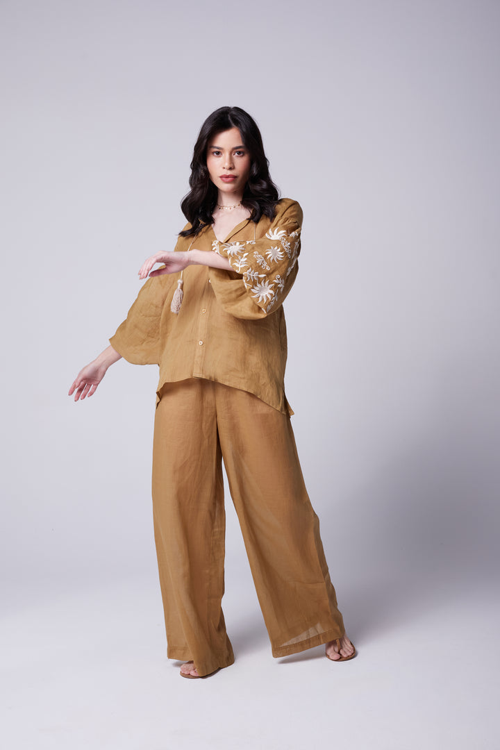 Calça Afrodity Rami Dourado