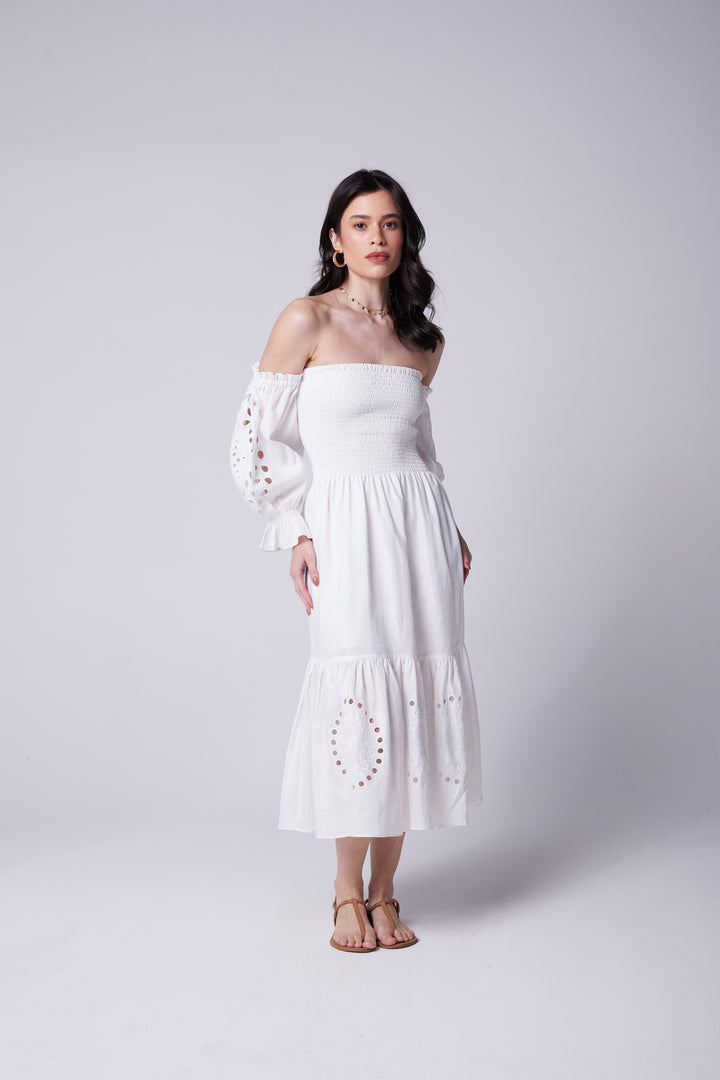 Vestido Lastex Oceano Linho Estrela do Mar