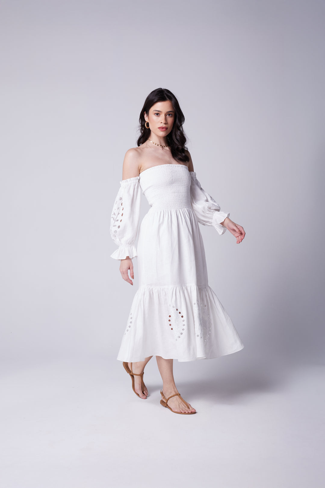 Vestido Lastex Oceano Linho Estrela do Mar