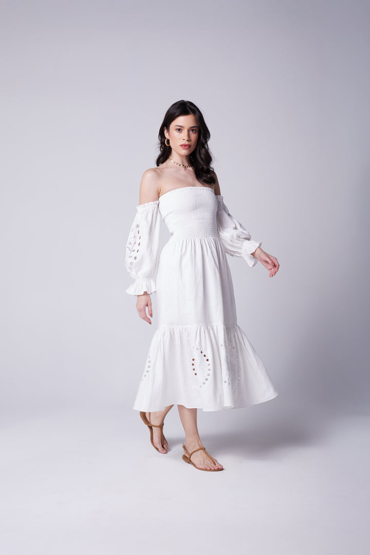 Vestido Lastex Oceano Linho Estrela do Mar