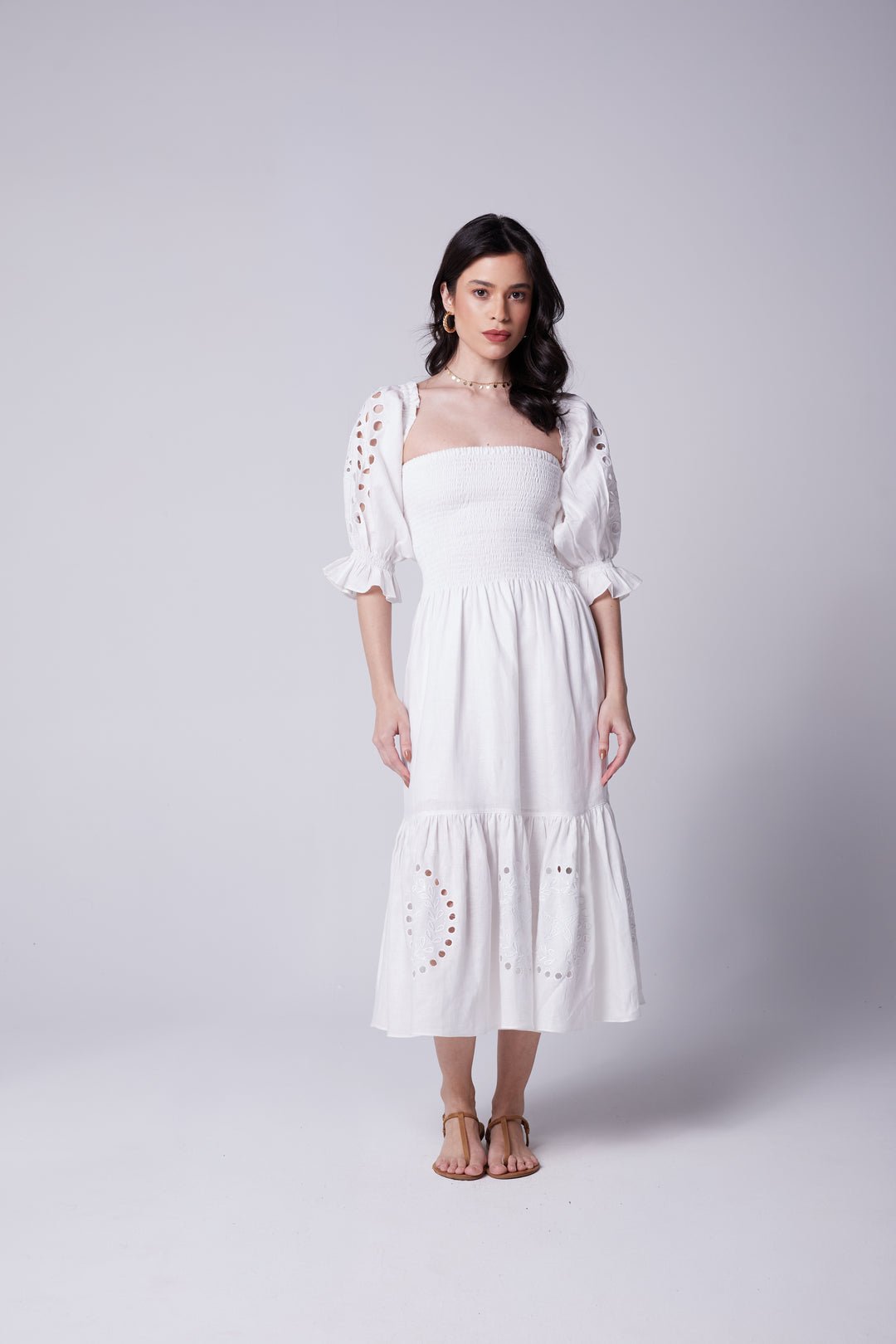 Vestido Lastex Oceano Linho Estrela do Mar