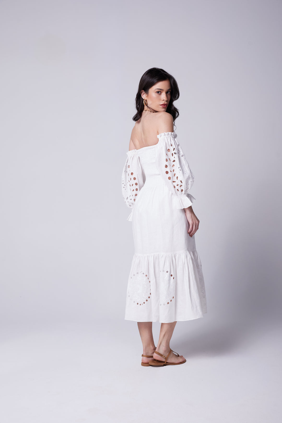 Vestido Lastex Oceano Linho Estrela do Mar