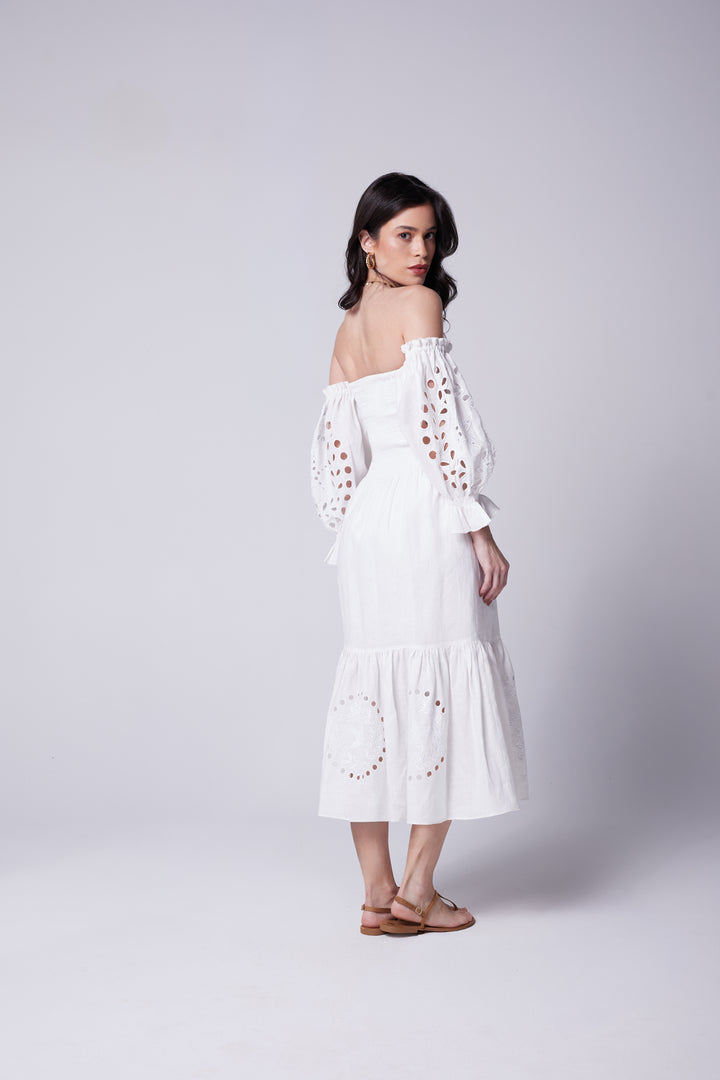 Vestido Lastex Oceano Linho Estrela do Mar