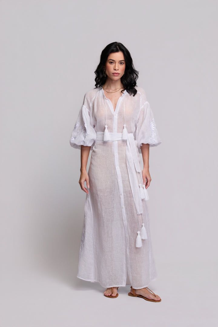 Valentina White Dress with White