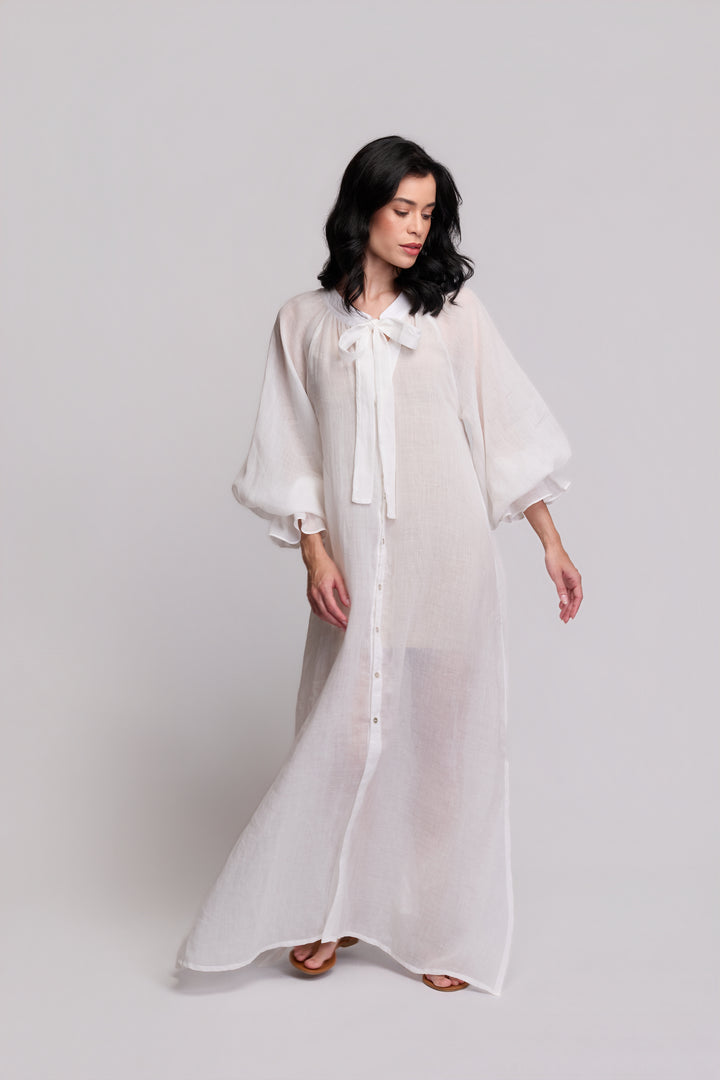 Vestido Flora Rami Branco