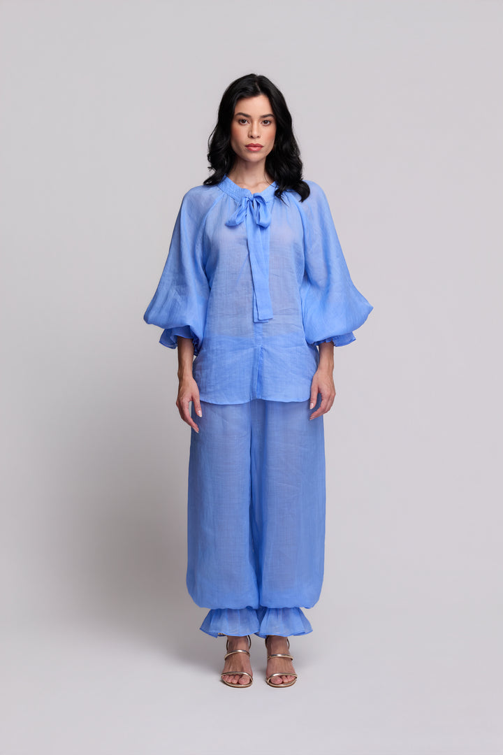 Calça Aladim Flora Rami Azul