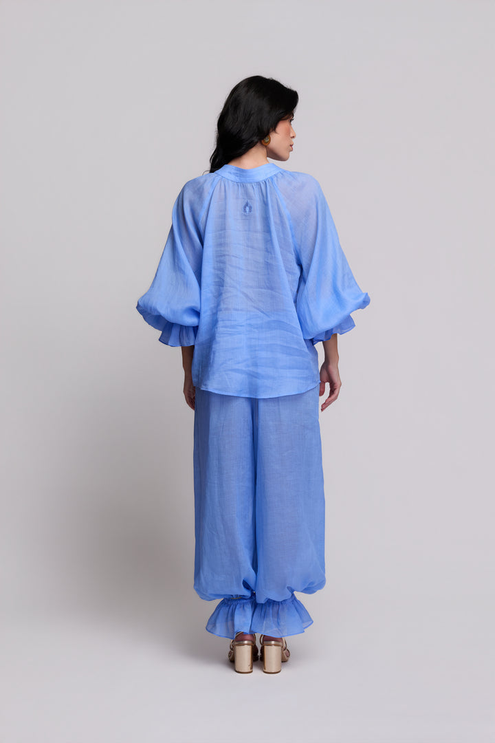 Calça Aladim Flora Rami Azul